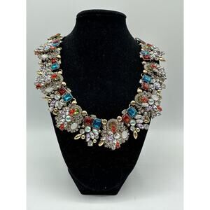 Eye Candy Los Angeles Multicolor Rhinestone Statement Necklace, NWOT